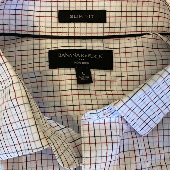Banana Republic Factory Mens L Slim fit button up dress shirt - Picture 3 of 4